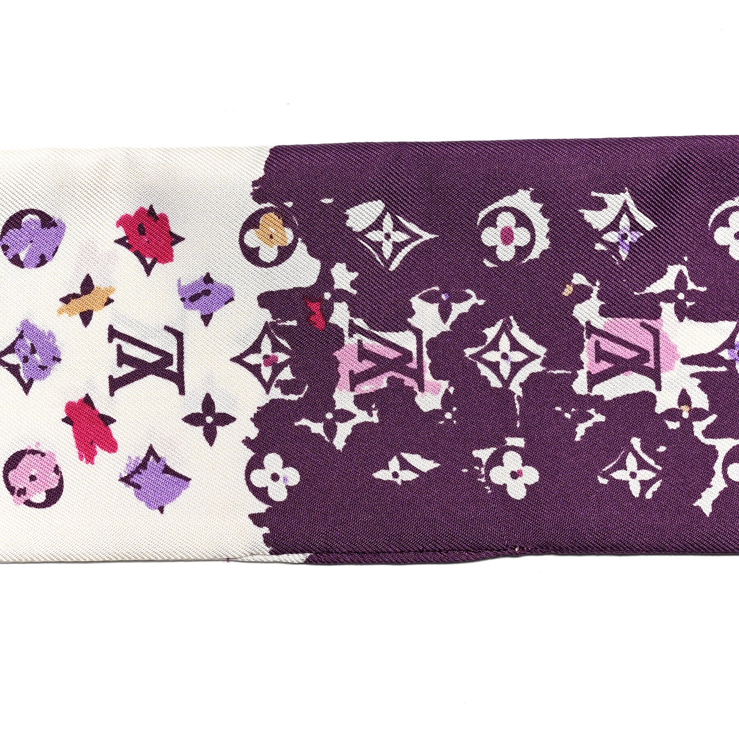 Louis Vuitton Silk Monogram Splash Bandeau Purple 5 of 5