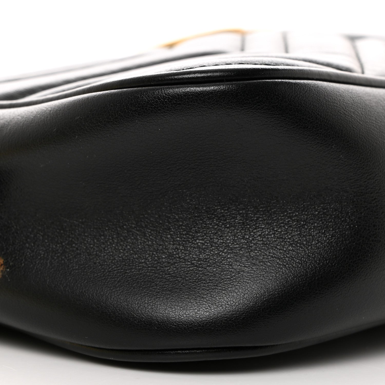 Gucci Calfskin Matelasse Small GG Marmont Chain Shoulder Bag Black 9 of 11