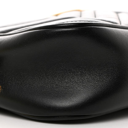 Gucci Calfskin Matelasse Small GG Marmont Chain Shoulder Bag Black 9 of 11