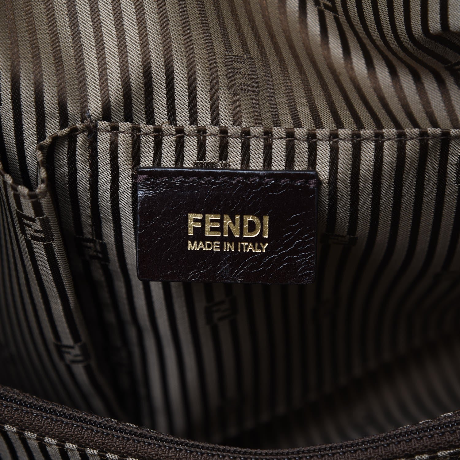 Fendi Capra Vitello Saddle Colorblock Large Chameleon Tote Beige Camel 6 of 10