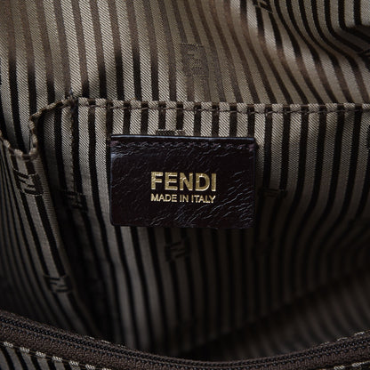 Fendi Capra Vitello Saddle Colorblock Large Chameleon Tote Beige Camel 6 of 10