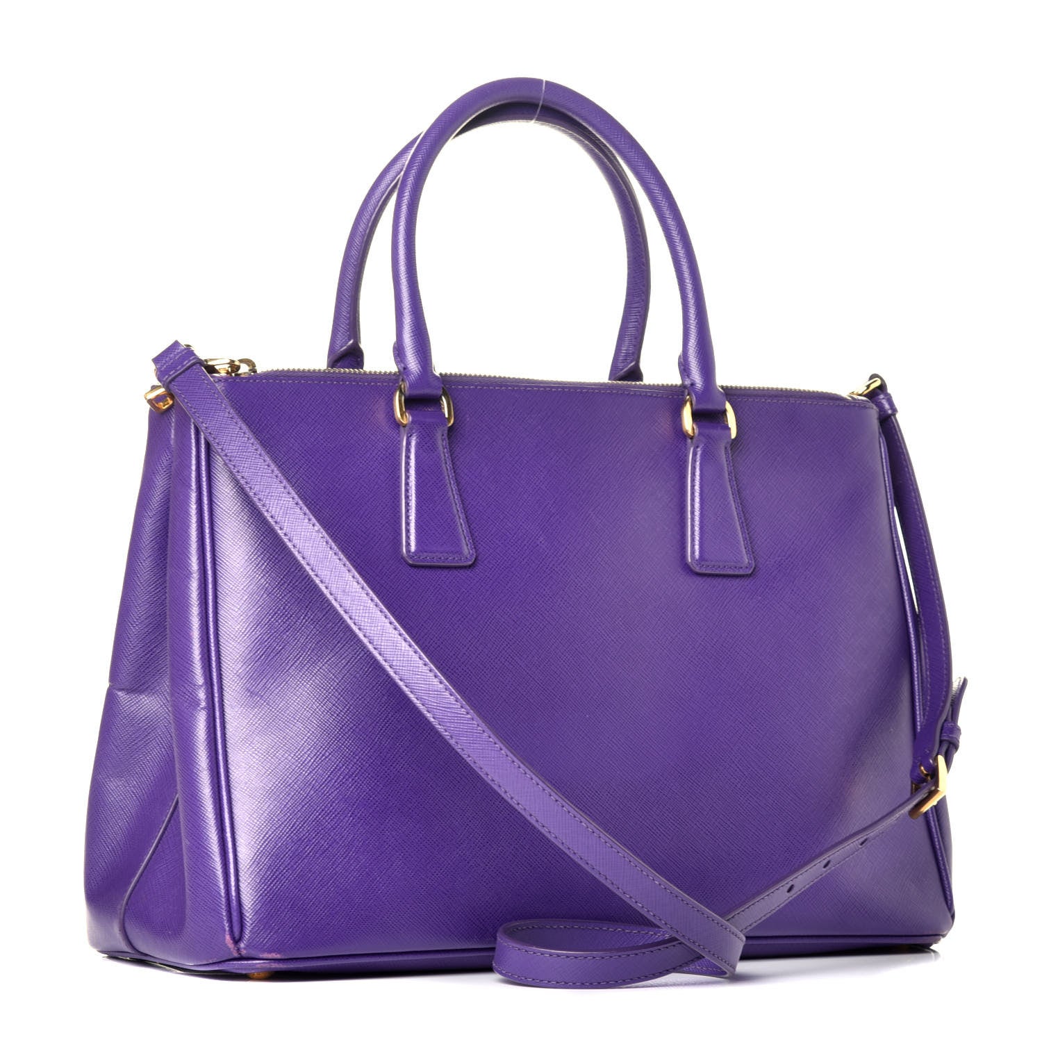 Prada Saffiano Medium Galleria Double Zip Tote Viola 4 of 9