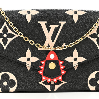 Louis Vuitton Empreinte Monogram Giant Crafty Pochette Felicie Black Crème 7 of 10