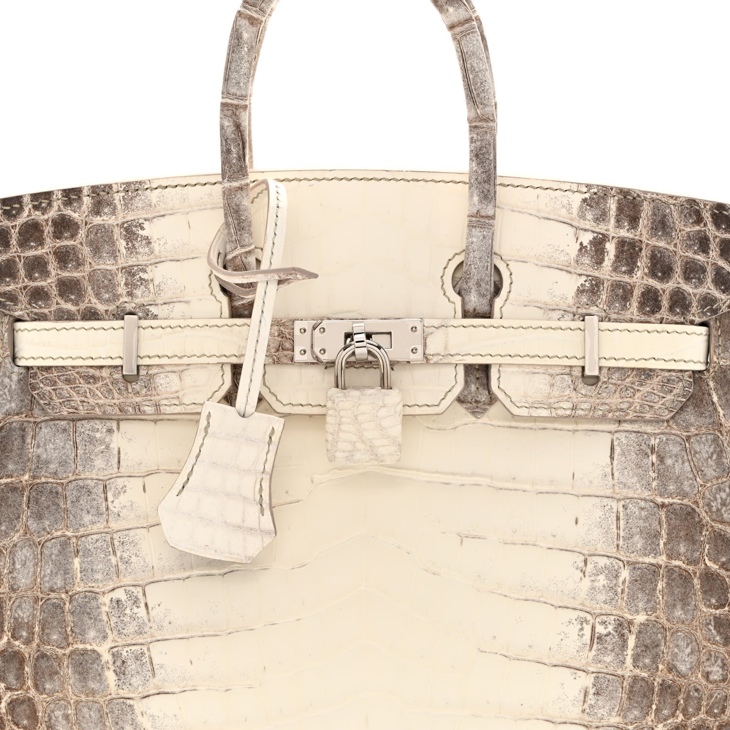Hermes Matte Niloticus Crocodile Himalaya Birkin 25 Blanc 8 of 20