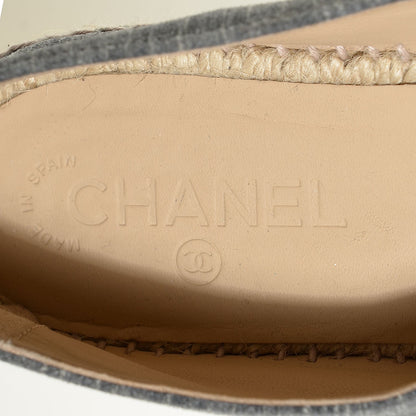 Chanel Striated Suede Espadrilles 40 Dark Grey 8 of 9