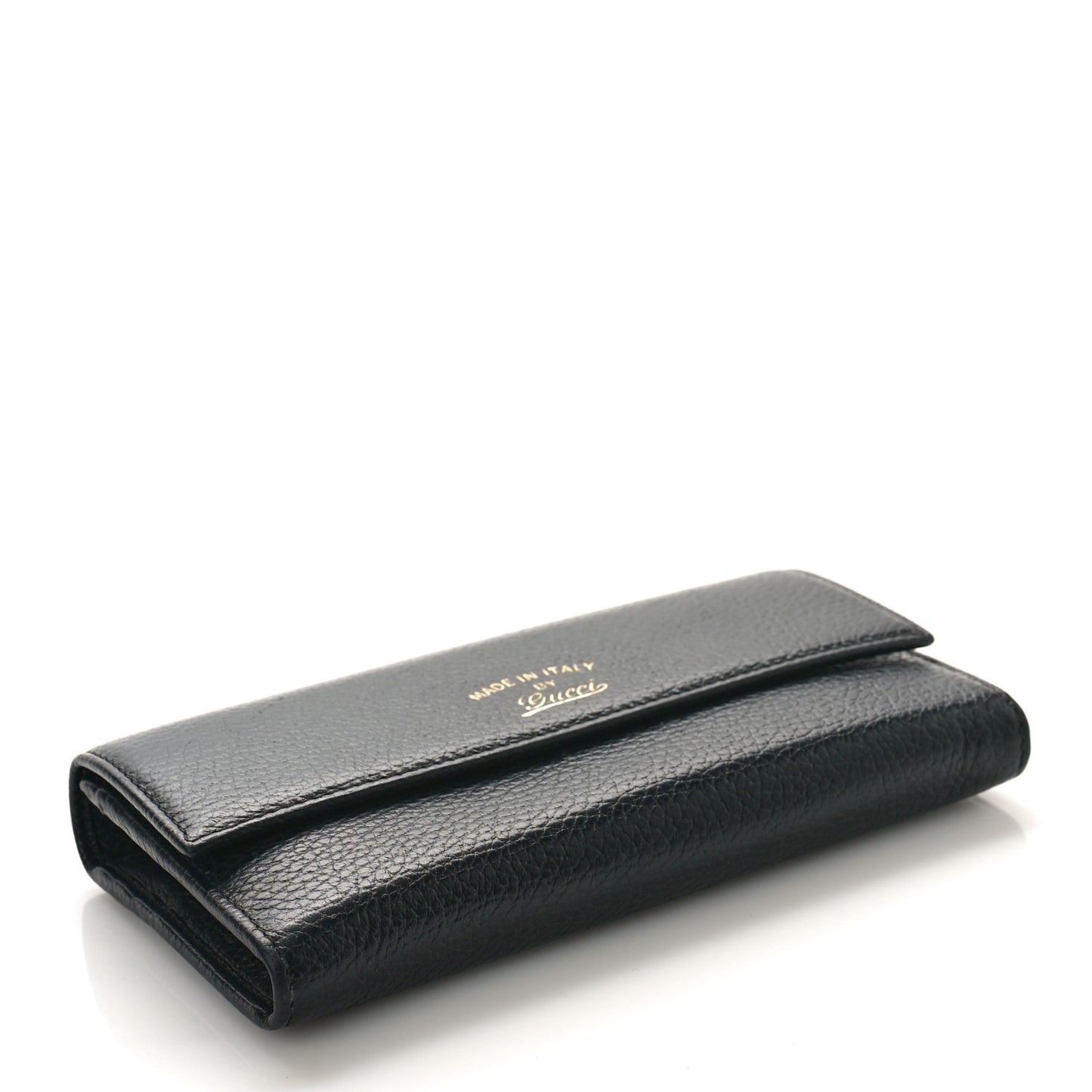 Dollar Calfskin Swing Continental Wallet Black