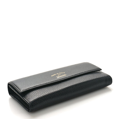 Gucci Dollar Calfskin Swing Continental Wallet Black 4 of 10