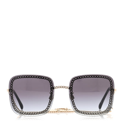 Chanel Chain Square Sunglasses 4244 Black 2 of 7
