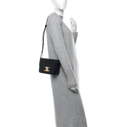 Celine Shiny Calfskin Teen Triomphe Black 2 of 10