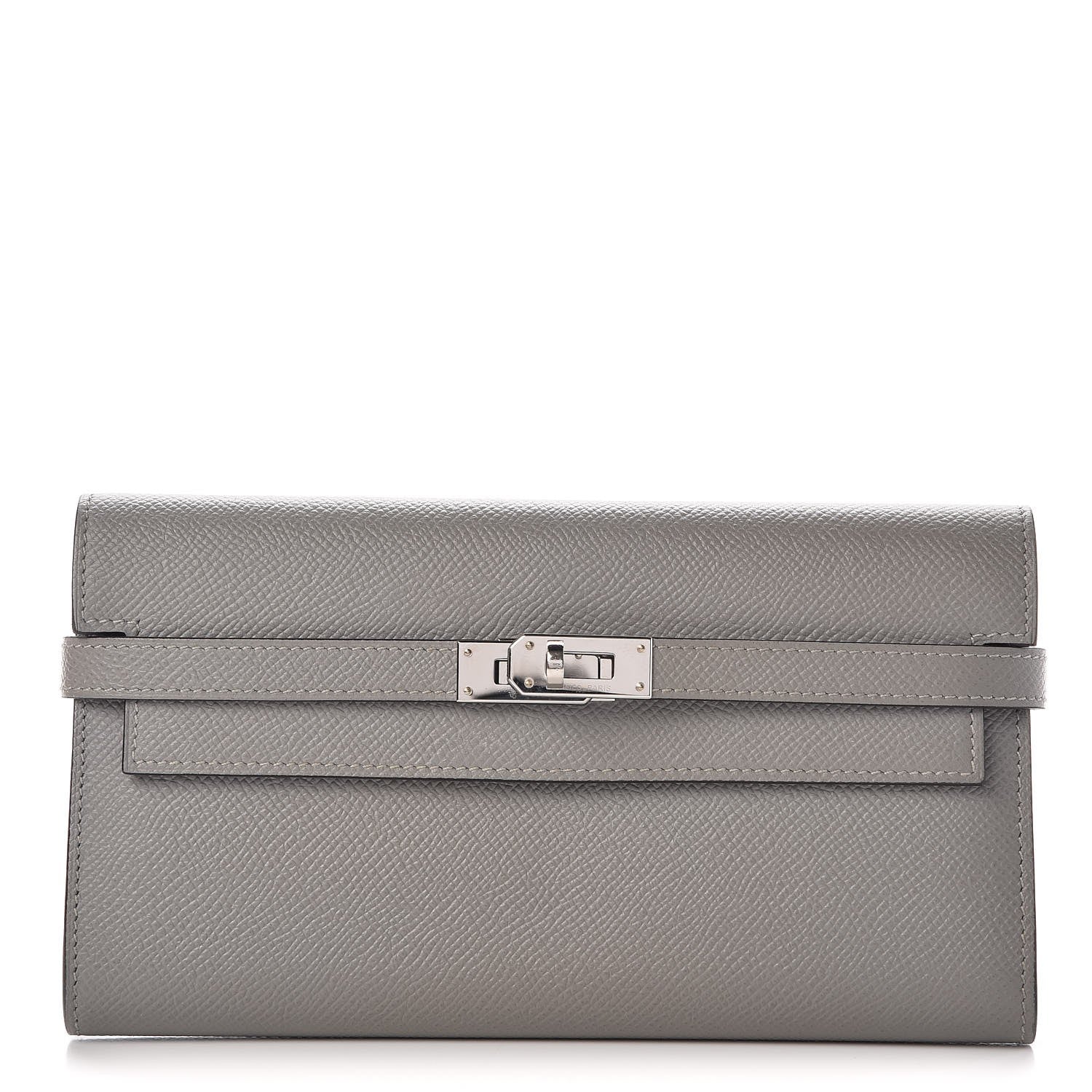 Hermes Epsom Kelly Longue Wallet Gris Mouette 1 of 8