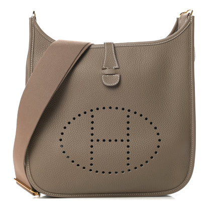 Hermes Taurillon Clemence Evelyne III PM Etoupe 1 of 11