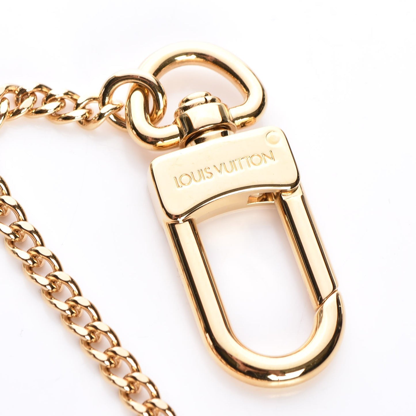 Metal Pochette Extender Key Ring Chain Gold