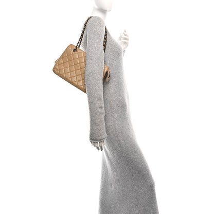 Chanel Lambskin Quilted Shoulder Bag Beige 2 of 12