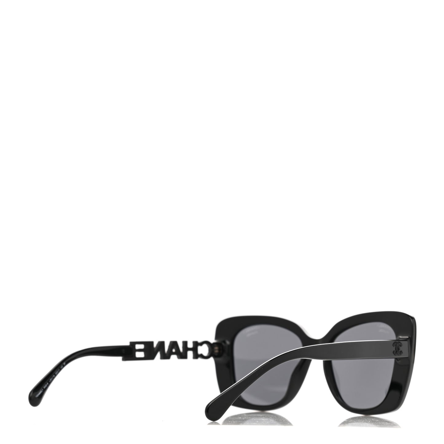 Acetate Strass Polarized Square Sunglasses 5422-B Black