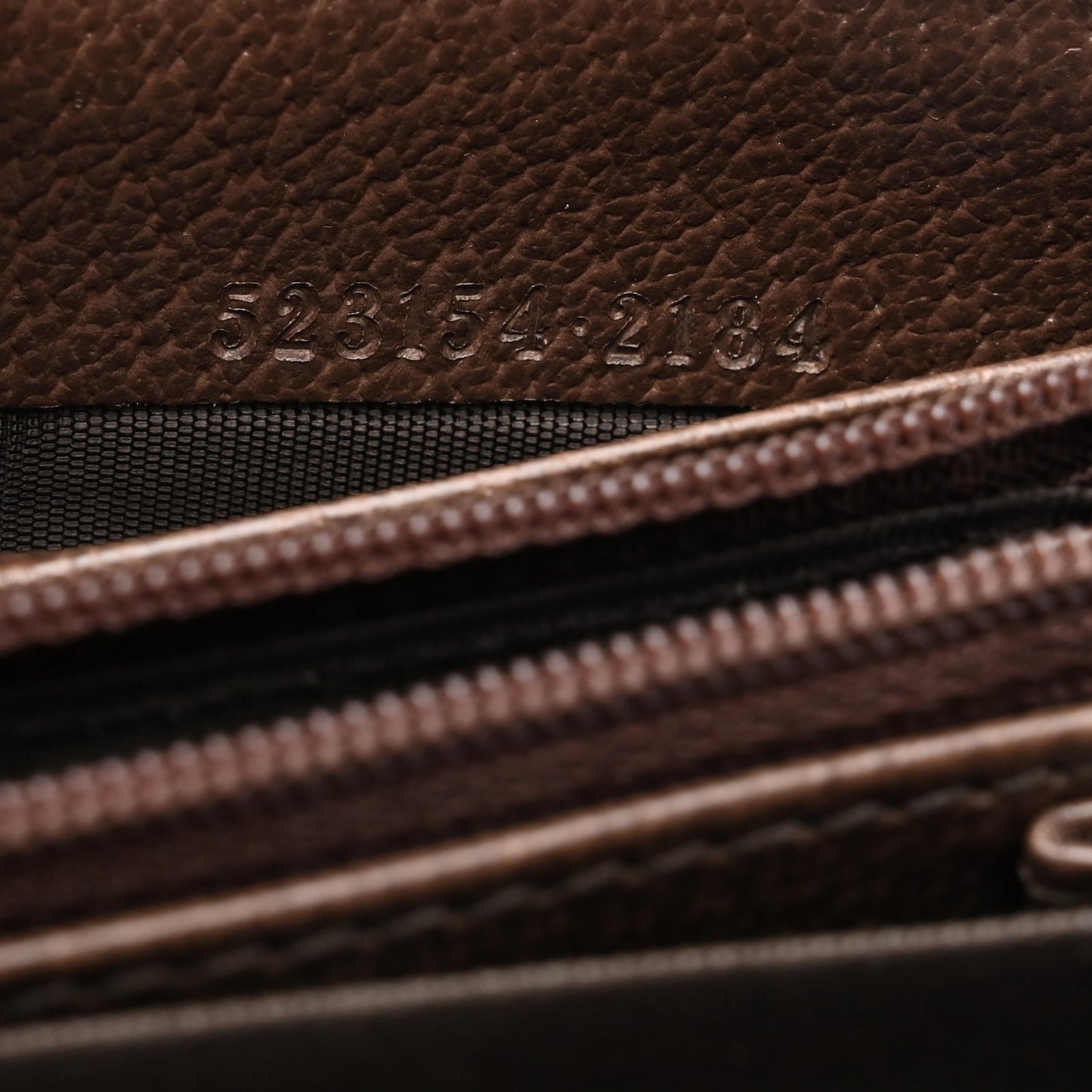 GG Supreme Monogram Web Ophidia Zip Around Wallet Brown