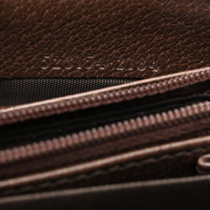 Gucci GG Supreme Monogram Web Ophidia Zip Around Wallet Brown 7 of 10