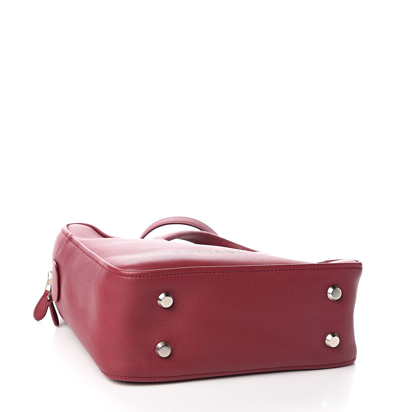 Shiny Day Calfskin S Triangle Duffle Rouge Grenat