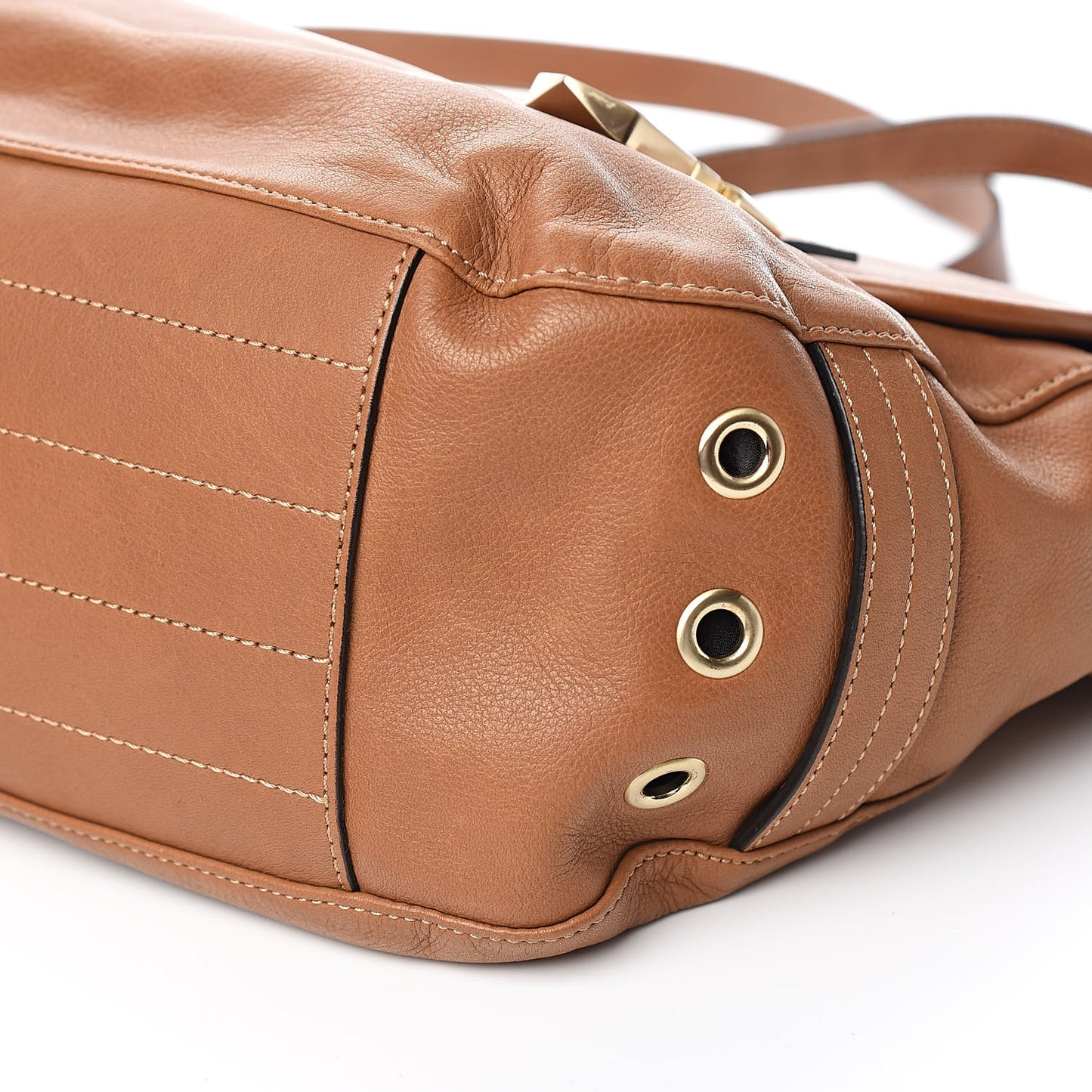 Soft Grain Calfskin Tillie Satchel Oak