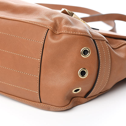 Mulberry Soft Grain Calfskin Tillie Satchel Oak 9 of 11