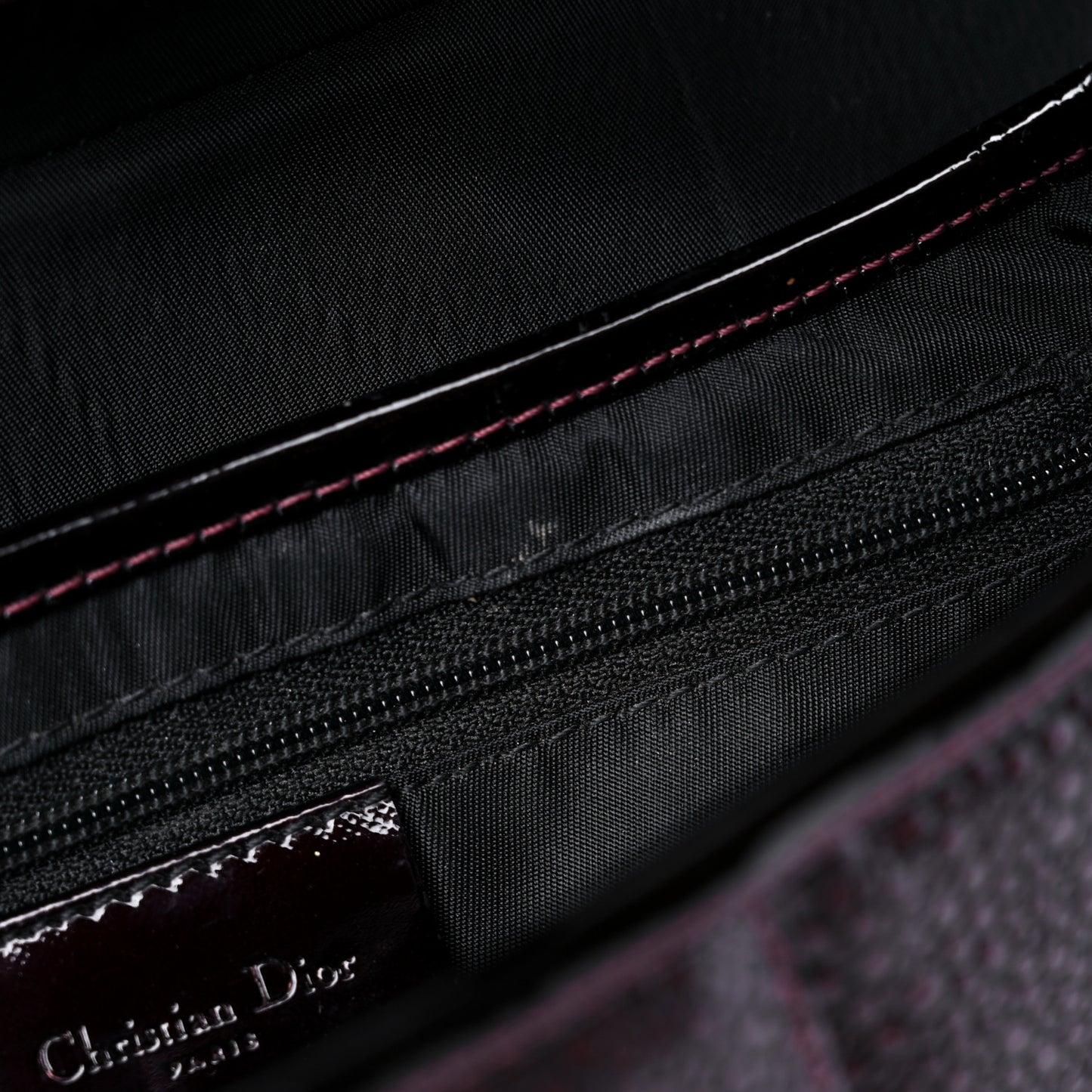Calfskin Stingray Embossed Saddle Bag Red