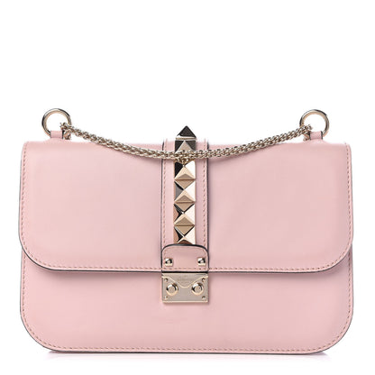 Valentino Garavani Vitello Medium Glam Lock Rockstud Flap Water Rose 1 of 11