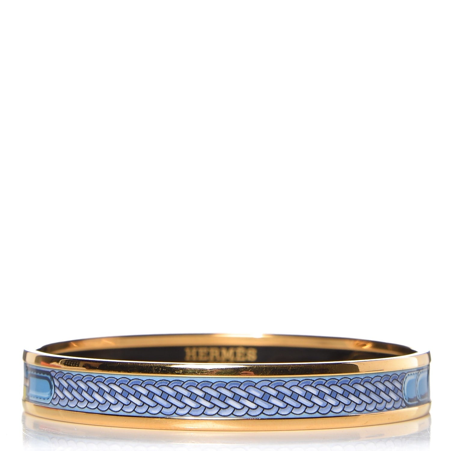 Hermes Enamel Printed Narrow Bracelet 62 1 of 5