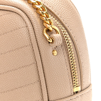 Saint Laurent Grain De Poudre Matelasse Monogram Mini Lou Camera Bag Dark Latte 11 of 12