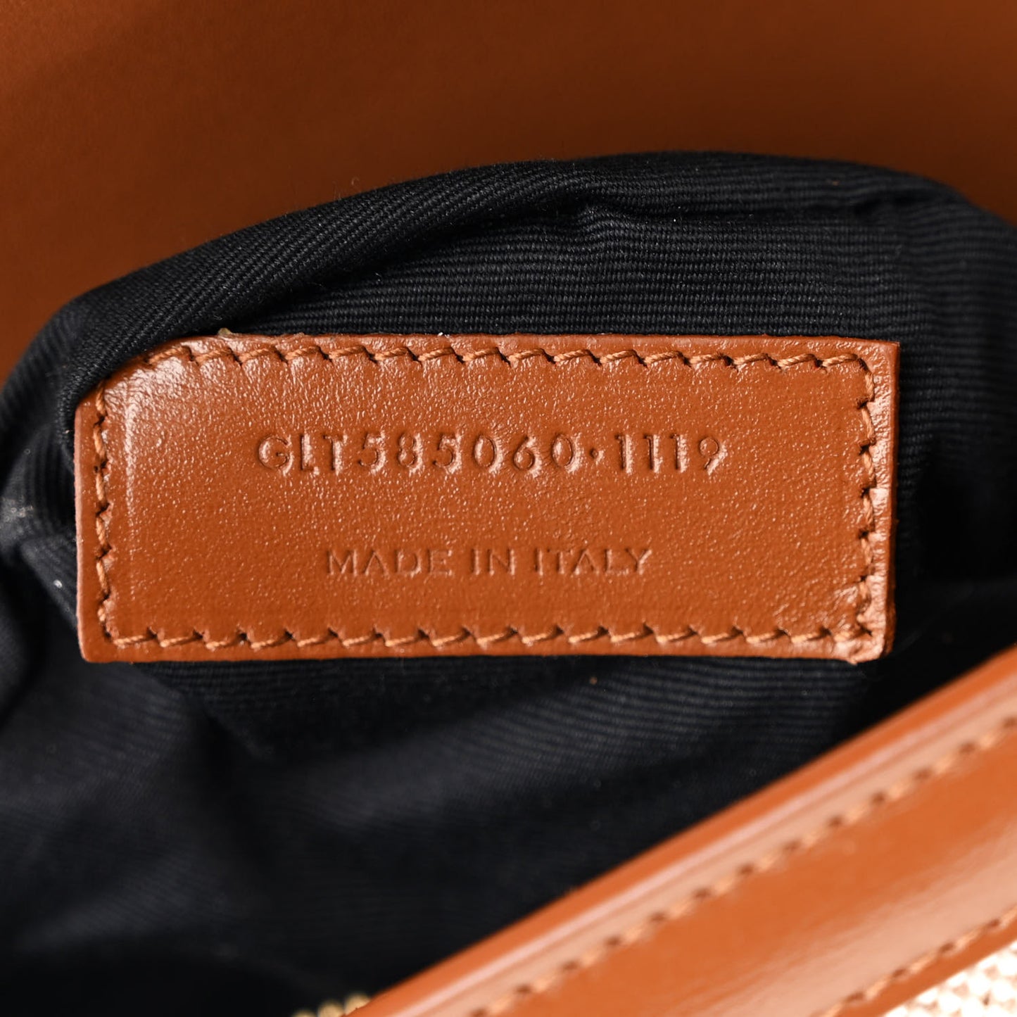 Calfskin Canvas Carre Satchel Beige Brown