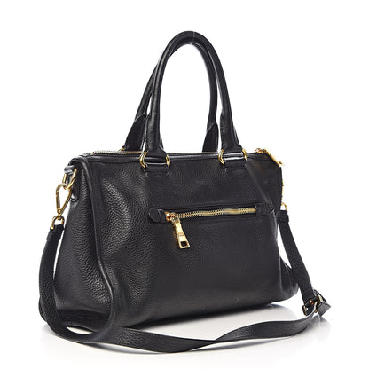 Prada Vitello Daino Shopping Satchel Black 3 of 12