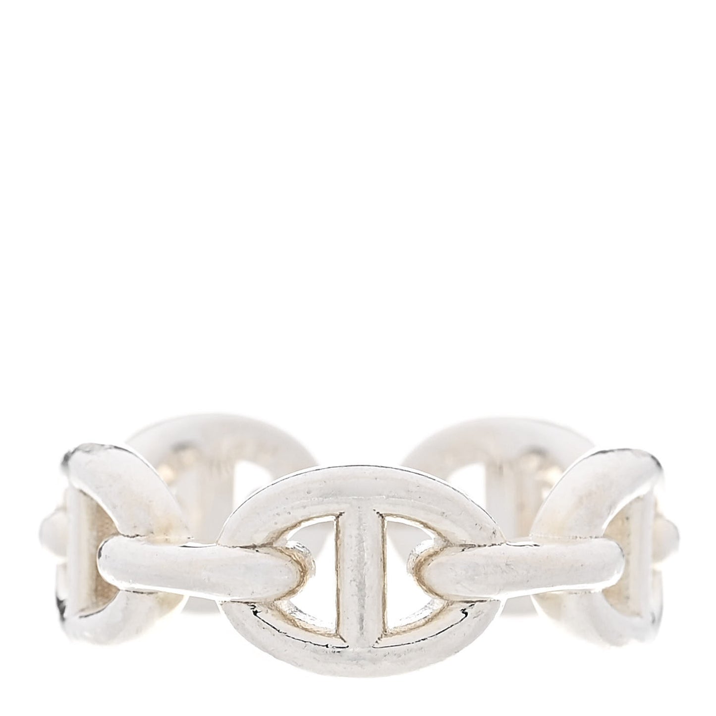 Sterling Silver PM Chaine d'Ancre Enchainee Band Ring 50 5.25