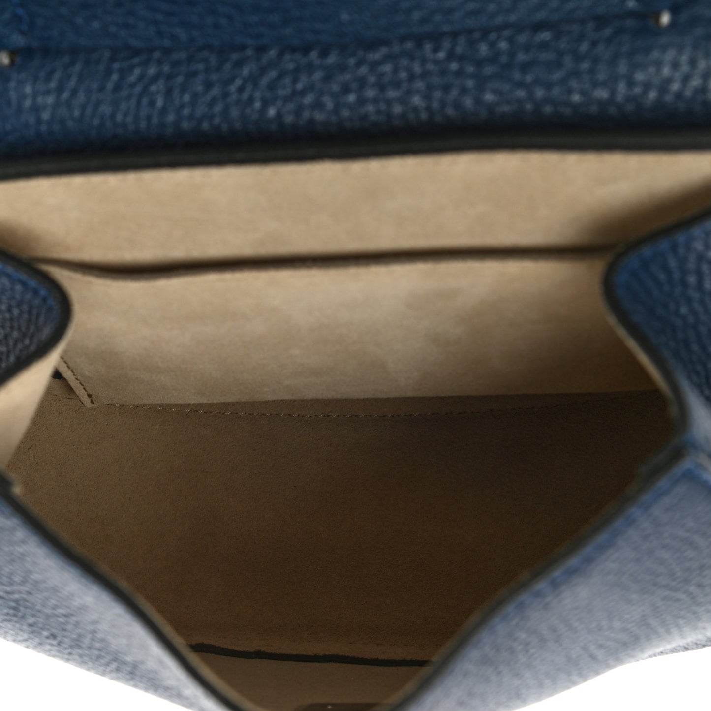 Grained Lambskin Mini Drew Shoulder Bag Royal Navy