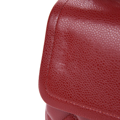 Chanel Caviar Quilted Jumbo Double Flap Red 8 of 11