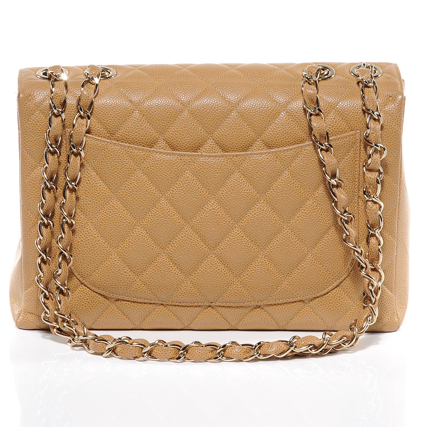 Chanel Caviar Jumbo Single Flap Beige 4 of 8
