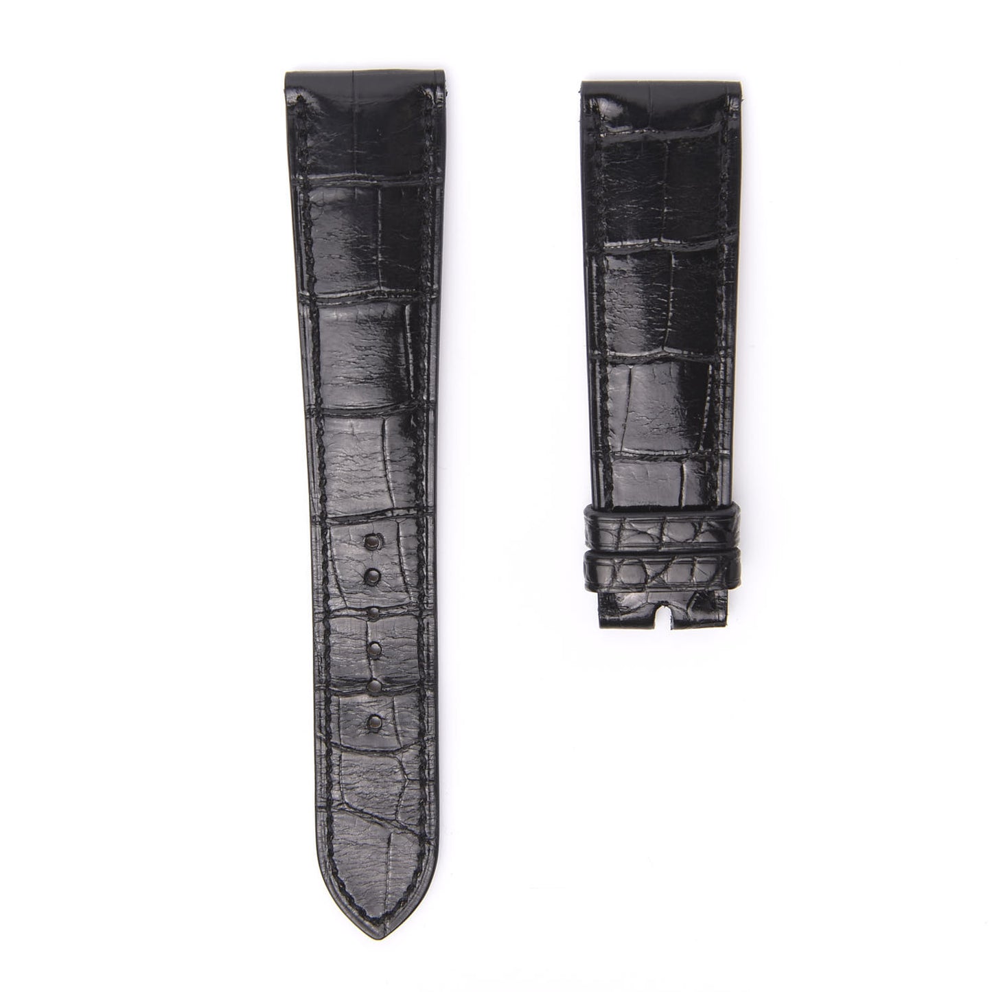 Shiny Alligator 33mm Cape Cod Watch Strap Black