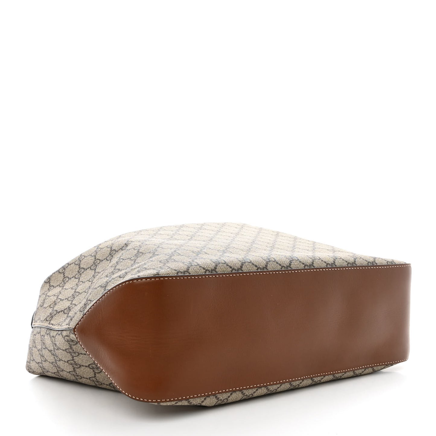 GG Supreme Monogram Large Linea A Hobo Light Brown