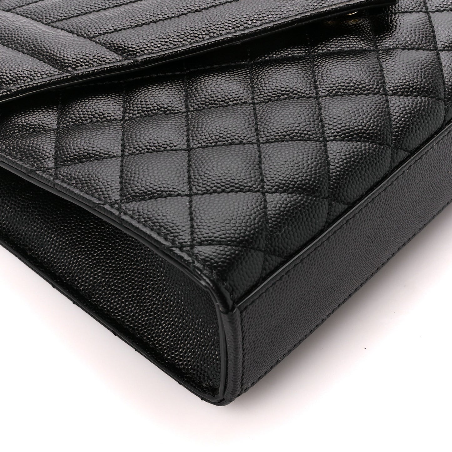 Grain De Poudre Textured Mixed Matelasse Triquilt Medium Monogram Satchel Black