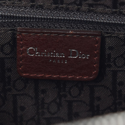 Christian Dior Grained Calfskin Romantic Flowers Frame Satchel Brown 7 of 13