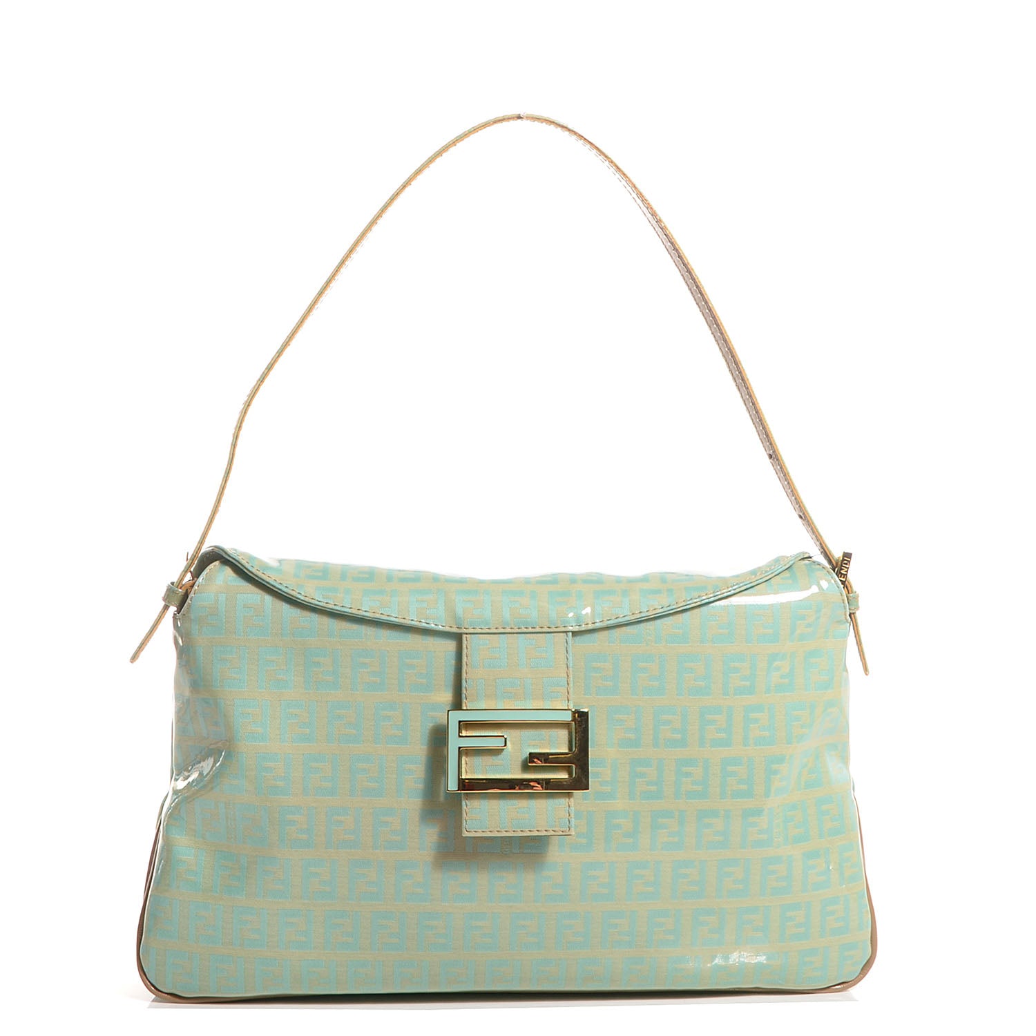 Fendi Zucchino Piccolo Baguette Turquoise 1 of 11
