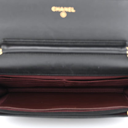 Chanel Lambskin Quilted Wallet On Chain WOC Black 5 of 12