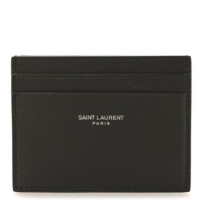 Saint Laurent Calfskin Card Case Haunting Green 1 of 7