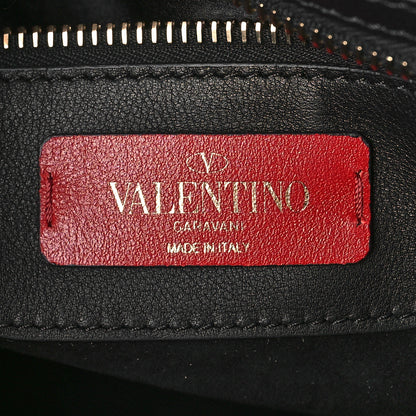 Valentino Garavani Lambskin Snakeskin Bloomy Crossbody Bag Black 6 of 8
