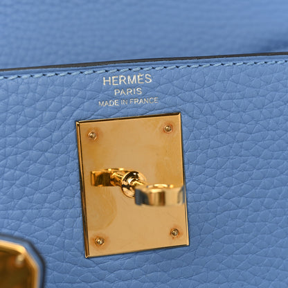 Hermes Taurillon Clemence Kelly Retourne 28 Bleu Paradise 6 of 12