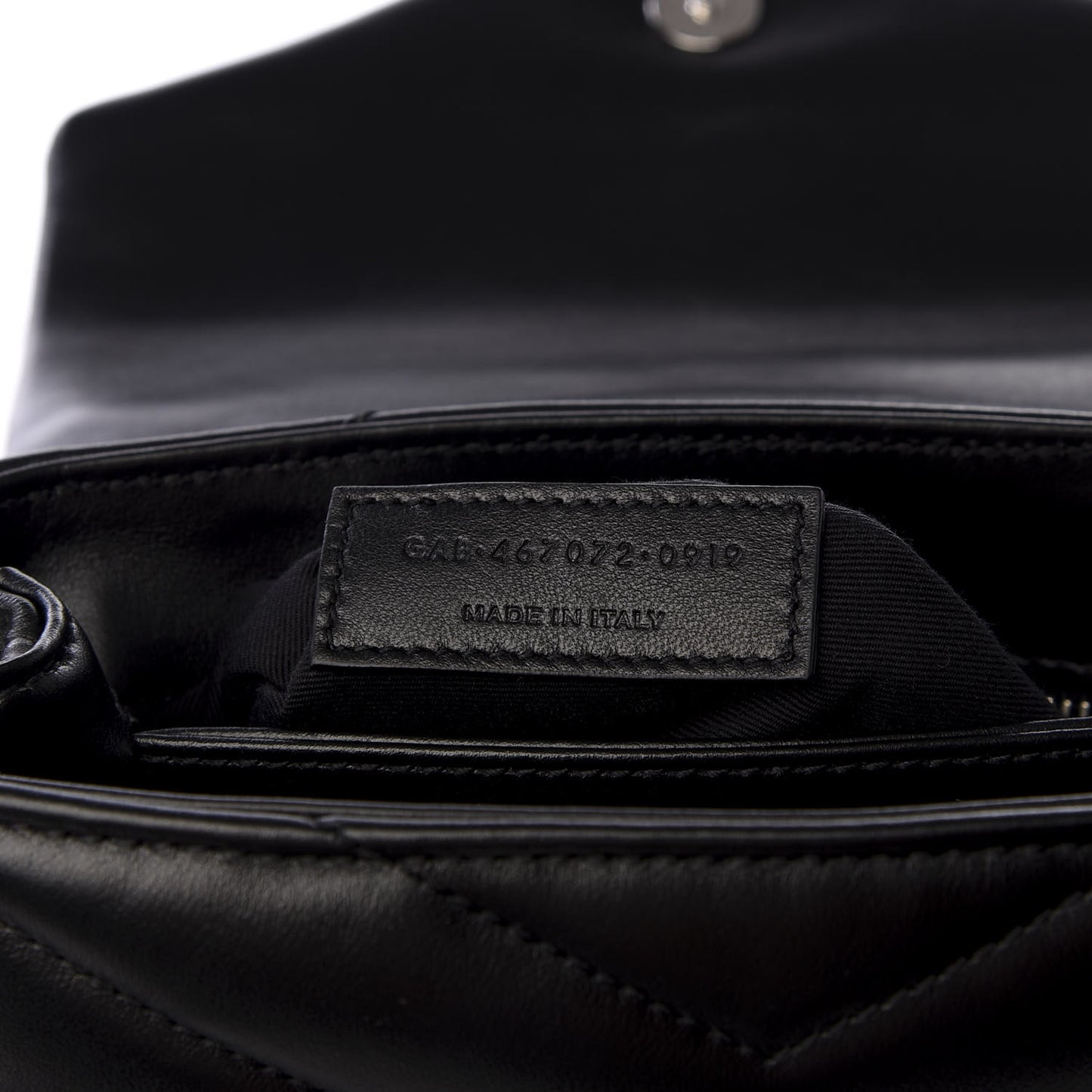 Calfskin Y Quilted Monogram Toy Loulou Crossbody Bag Black