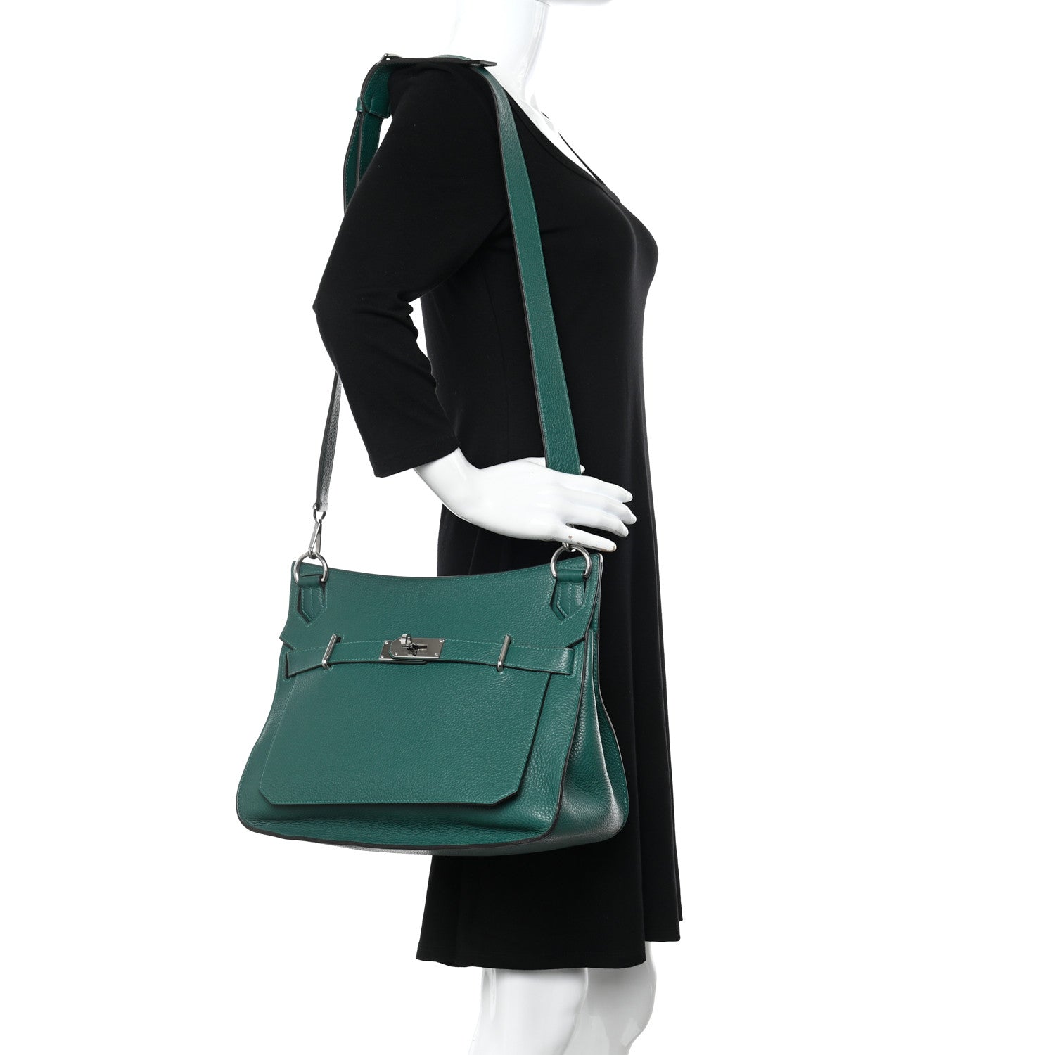 Hermes Taurillon Clemence Jypsiere 34 Malachite 2 of 14