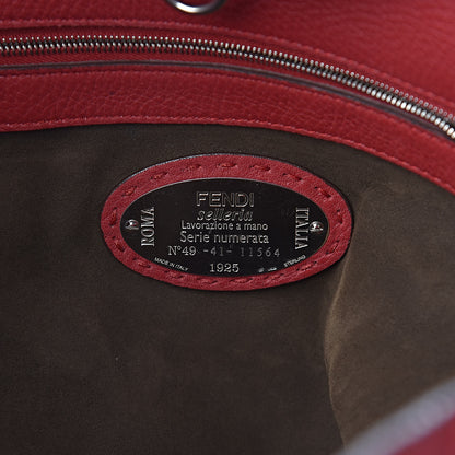 Fendi Cuoio Romano Selleria Large Anna Bucket Bag Rosso 6 of 14