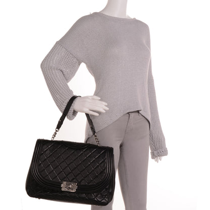 Chanel Lambskin Quilted Large Antik Boy Flap Black 2 of 8
