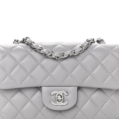 Chanel Lambskin Quilted Mini Rectangular Flap Grey 7 of 9