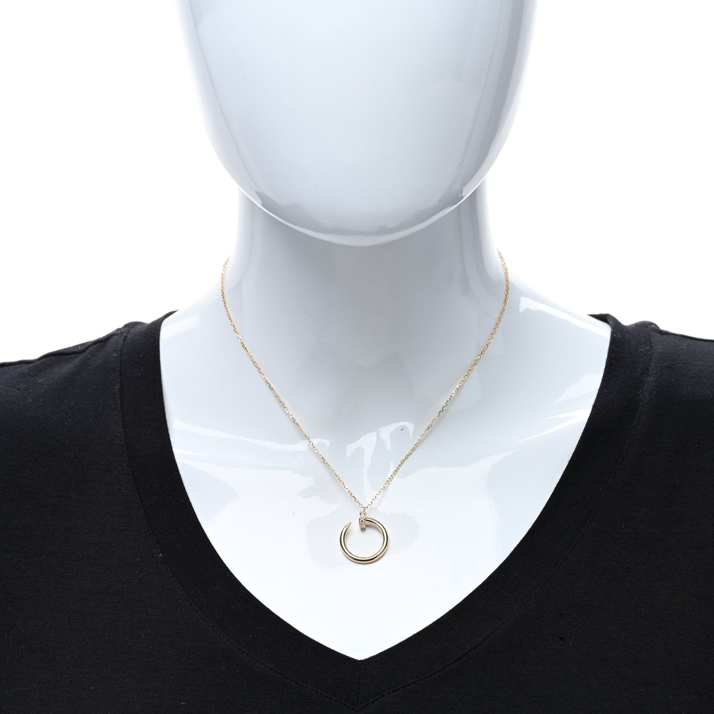 18K Yellow Gold Diamond Juste Un Clou Pendant Necklace