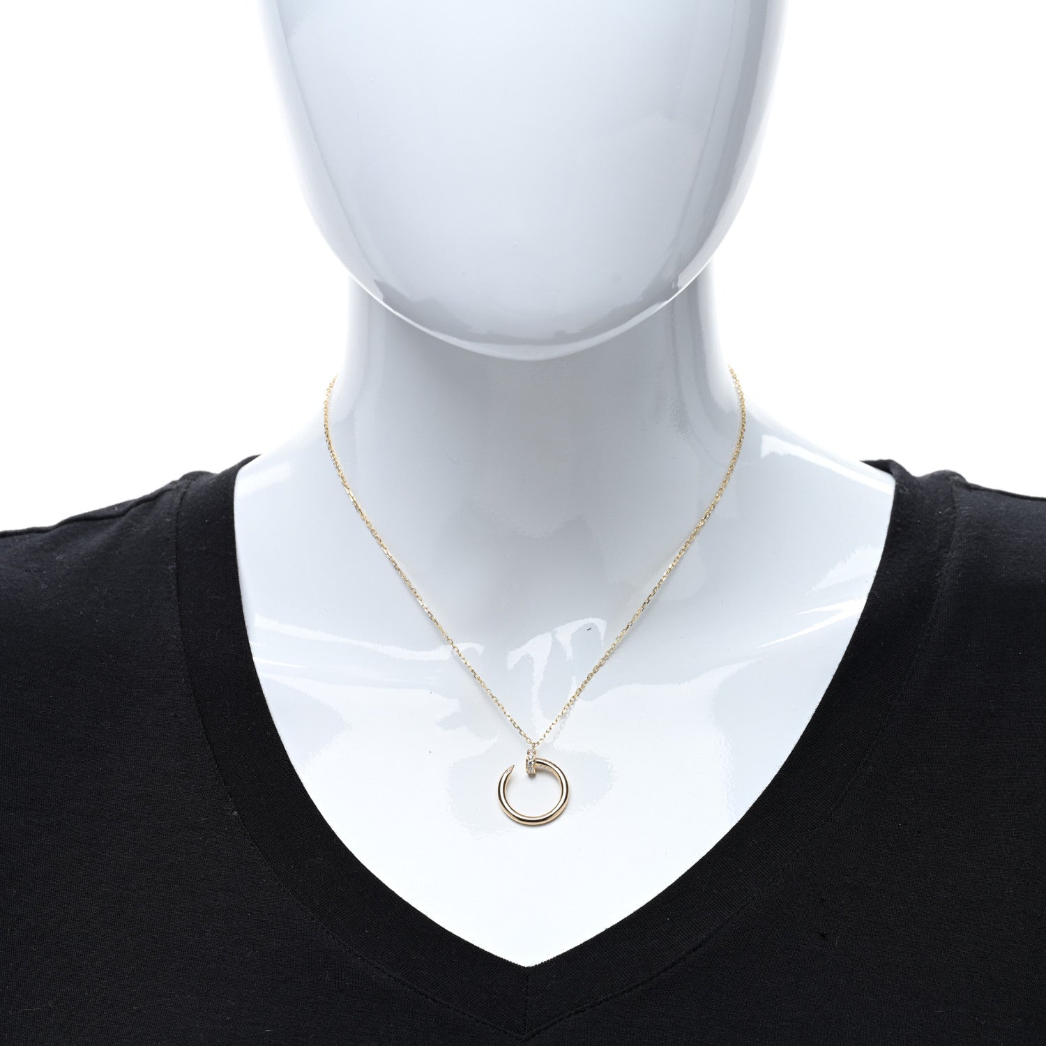 Cartier 18K Yellow Gold Diamond Juste Un Clou Pendant Necklace 3 of 5