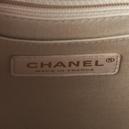 Chanel Grained Calfskin Small Bi-Color Neo Executive Shopper Tote Black Beige 8 of 10